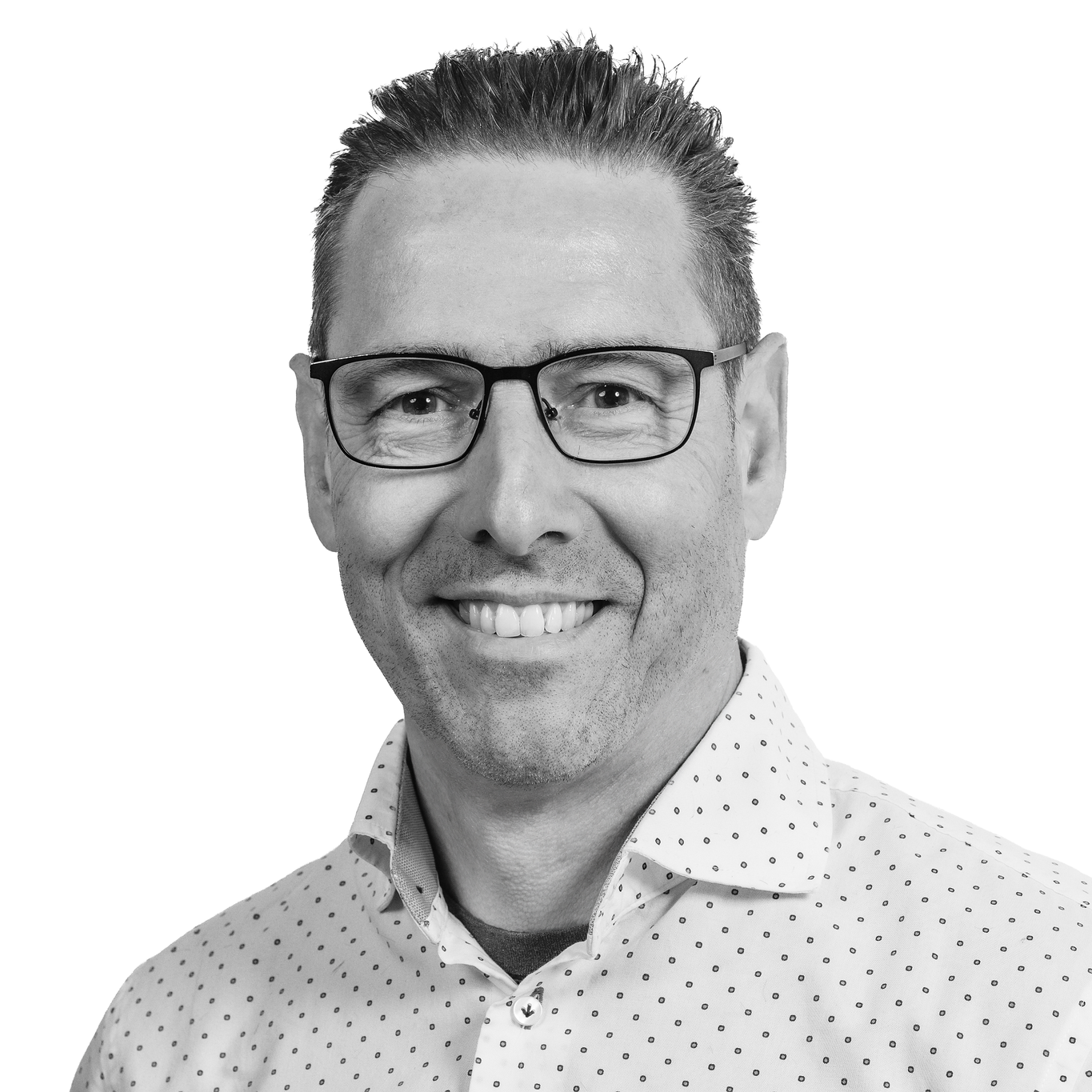 Onze bouwadviseur Ronald Oosterwijk in zwart-wit